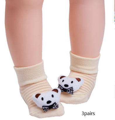 Adorable Baby Animal Doll 3D Socks: Playful Infant Footwear