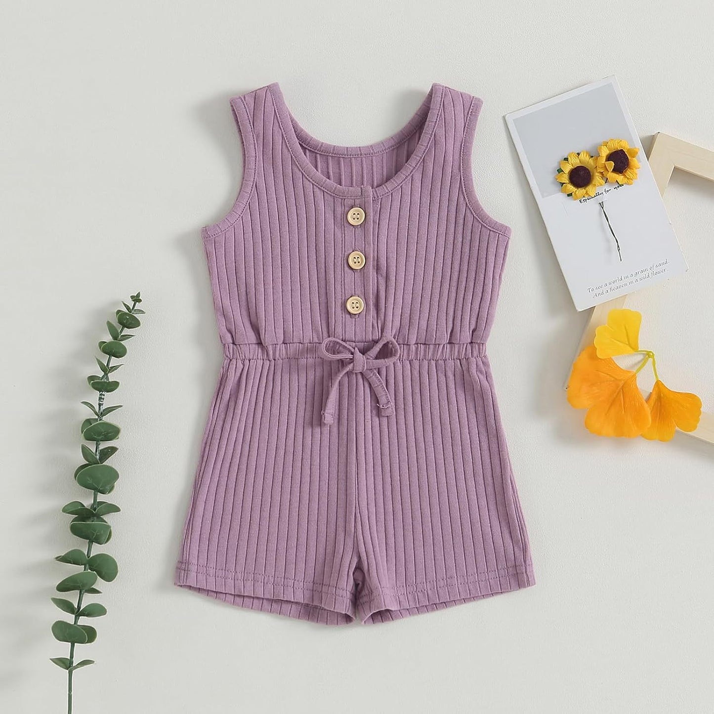 Irresistible Infant Baby Girl Ribbed Sunken Stripe Jumpsuit: Stylish Comfort for Your Little One!