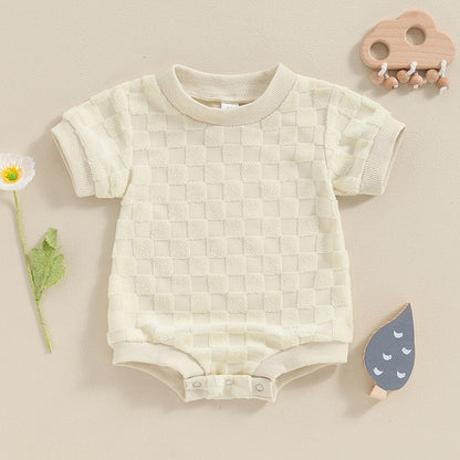 Cute Short Sleeve Triangle One-piece Baby Rompers: Perfect Crawling Suit