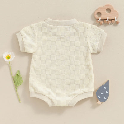 Cute Short Sleeve Triangle One-piece Baby Rompers: Perfect Crawling Suit