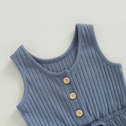 Irresistible Infant Baby Girl Ribbed Sunken Stripe Jumpsuit: Stylish Comfort for Your Little One!