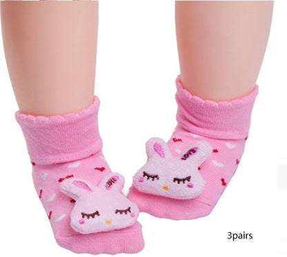 Adorable Baby Animal Doll 3D Socks: Playful Infant Footwear