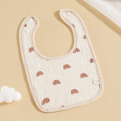 Soft and Absorbent: Pure Cotton Six-Layer Gauze Baby U-Shaped Bib