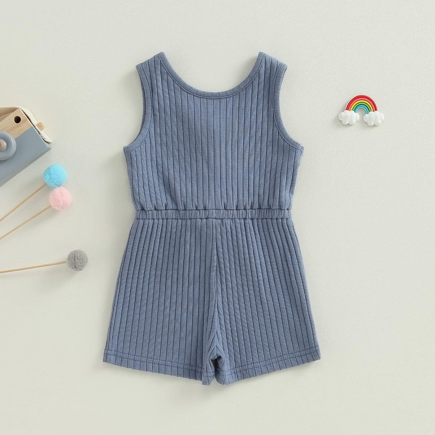 Irresistible Infant Baby Girl Ribbed Sunken Stripe Jumpsuit: Stylish Comfort for Your Little One!