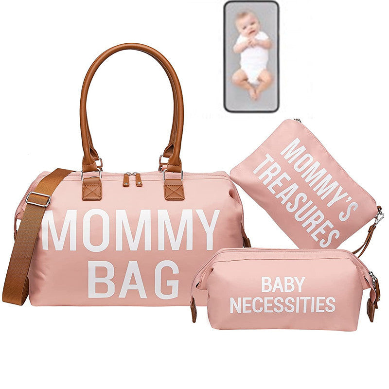 Essential Travel Companion: 3-Piece Portable Bag Set Tailored for Moms on the Go!