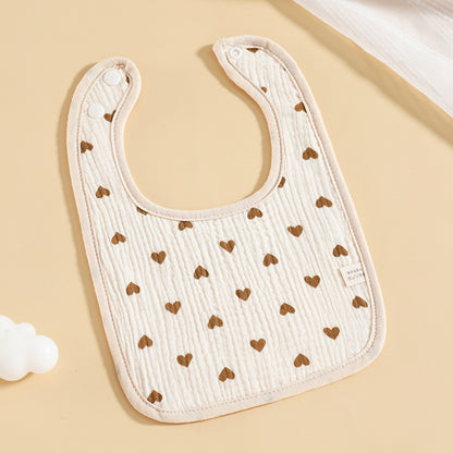 Soft and Absorbent: Pure Cotton Six-Layer Gauze Baby U-Shaped Bib