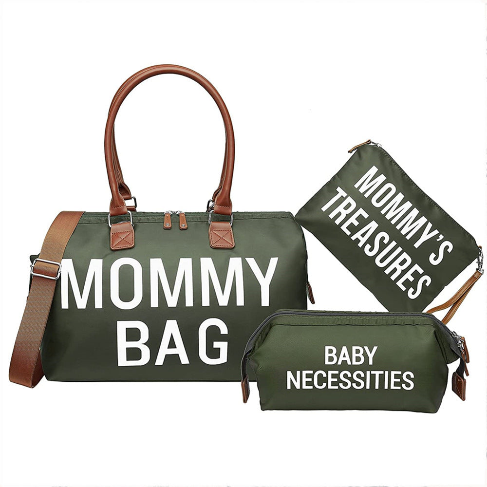 Essential Travel Companion: 3-Piece Portable Bag Set Tailored for Moms on the Go!