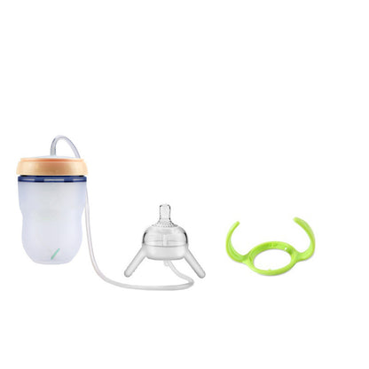 Easy Transition: Silicone Sippy Feeding Bottle for Children's Training Cups