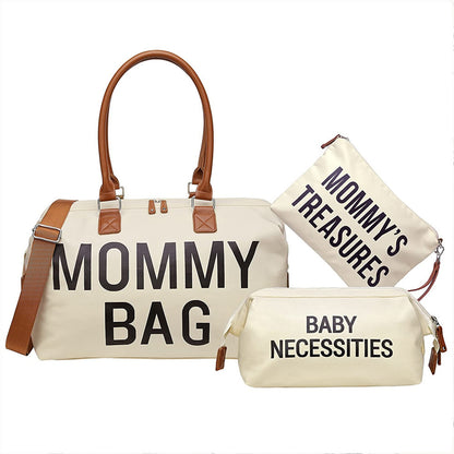 Essential Travel Companion: 3-Piece Portable Bag Set Tailored for Moms on the Go!