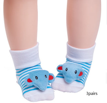 Adorable Baby Animal Doll 3D Socks: Playful Infant Footwear